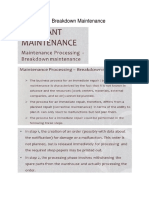 Eakdown Maintenance Preset