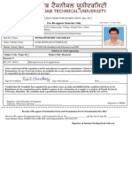 Examination form for May 2012