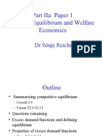 Part Iia: Paper 1 General Equilibrium and Welfare Economics: DR Sönje Reiche