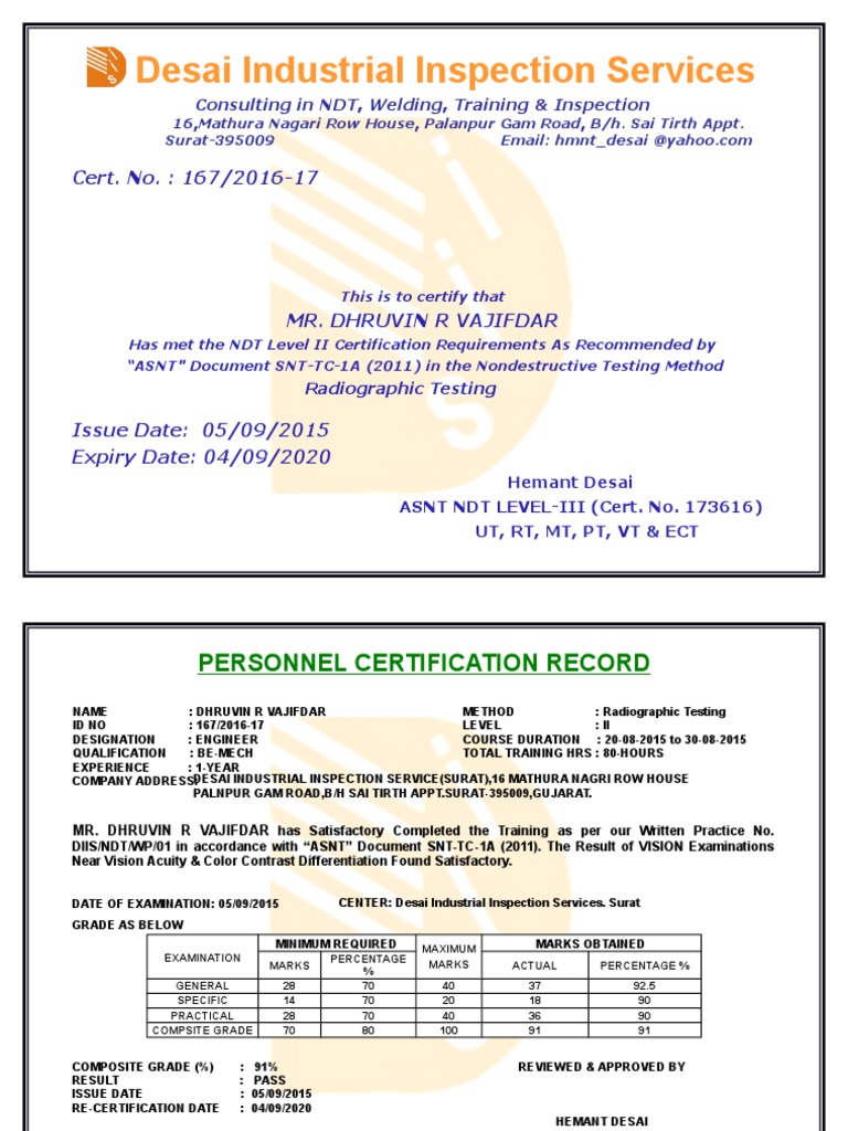 Trinity Ndt Certificate Renewal Ndt Certificate Validation