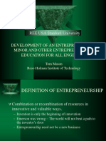 EshipEdforEng - DEVELOPMENT OF AN ENTREPRENEURSHIP MINOR AND OTHER ENTREPRENEURSHIP EDUCATION FOR ALL ENGINEERS