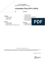 List of Downloadable Files (PDF & MP3) : Euro Examinations Practice Test - Webset - Level C1