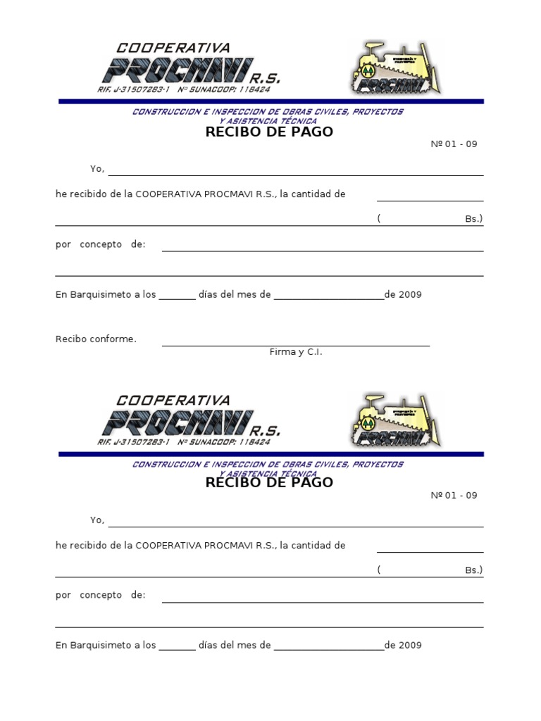 Como Se Hace Un Recibo De Pago Image To U