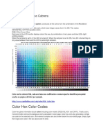 Cristina L. Moscoso Cabrera RGB Color Space: Color Hex Color Codes
