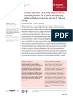 Assessment Practices For Students With Learning Disabilities in Lebanese Private Schools: A National Survey