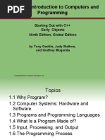 Chapter 1: Introduction To Computers and Programming: Starting Out With C++ Early Objects Ninth Edition, Global Edition