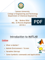 Samara University College of Engineering and Technology Department of Chemical Engineering by - Bedewi Bilal Msc. in Process Engineering 2011E.C