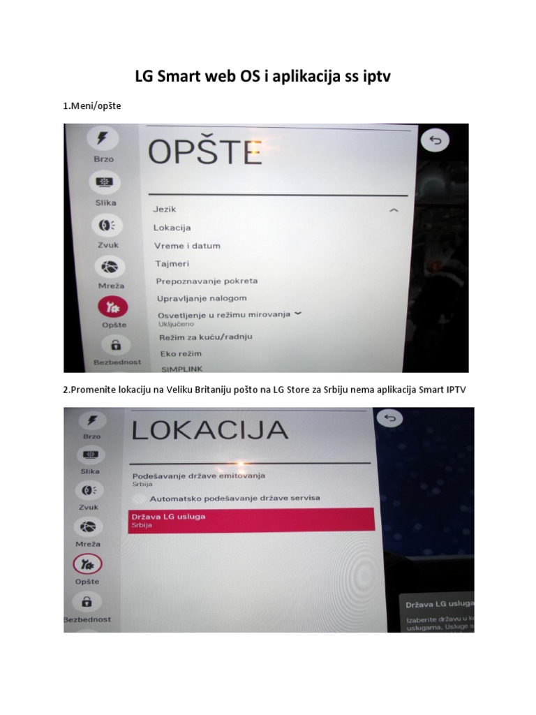 LG Smart  OS I Aplikacija Ss Iptv PDF