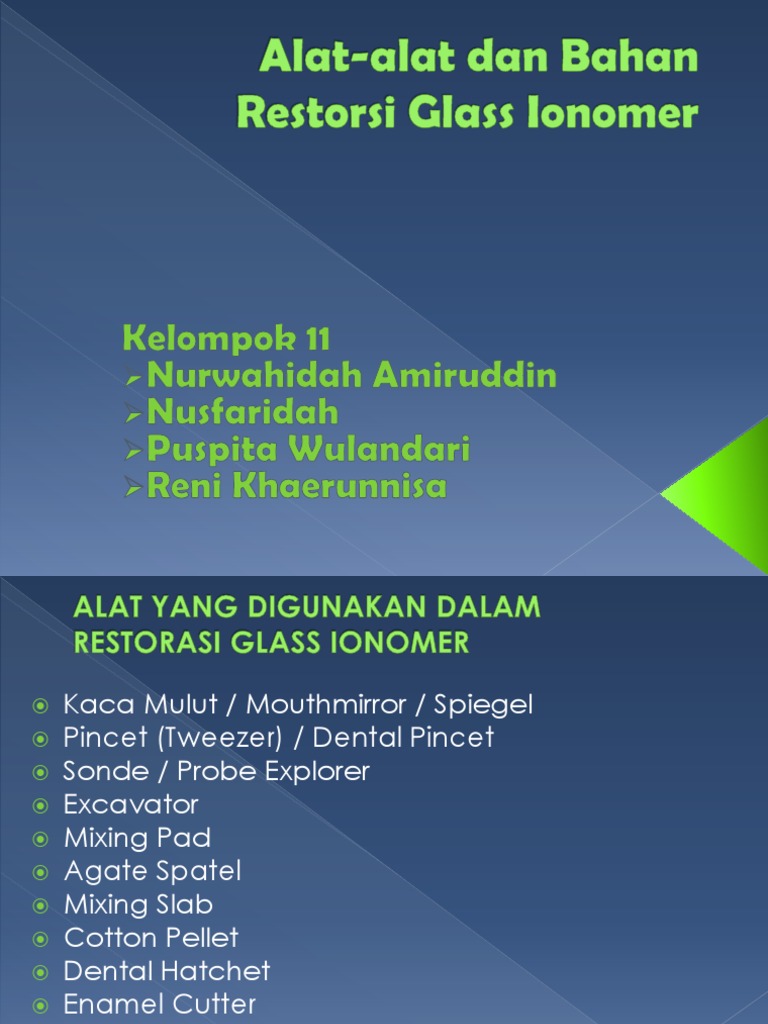 AlatAlat Dan Bahan Restorsi Glass Ionomer PDF