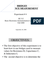 Bridges Impedance Measurement: Experiment # 4