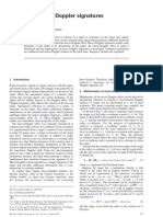 Analysis of micro-Doppler signatures in radar signals