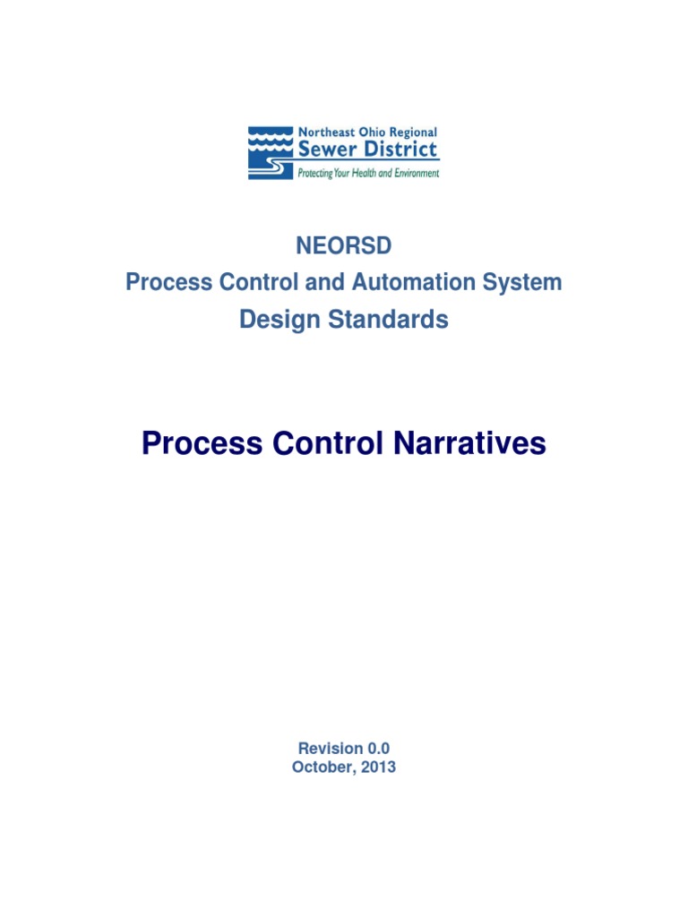 NEORSD Process Control Narrative Design Standard A Comprehensive Guide
