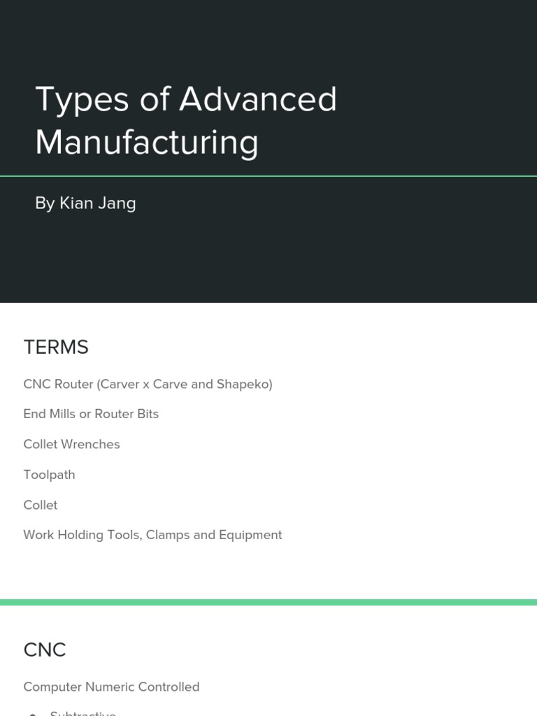 Advanced Manufacturing Techniques Guide | PDF