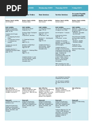 Daily Agenda Unit 04 Accounts Payable and Receivable