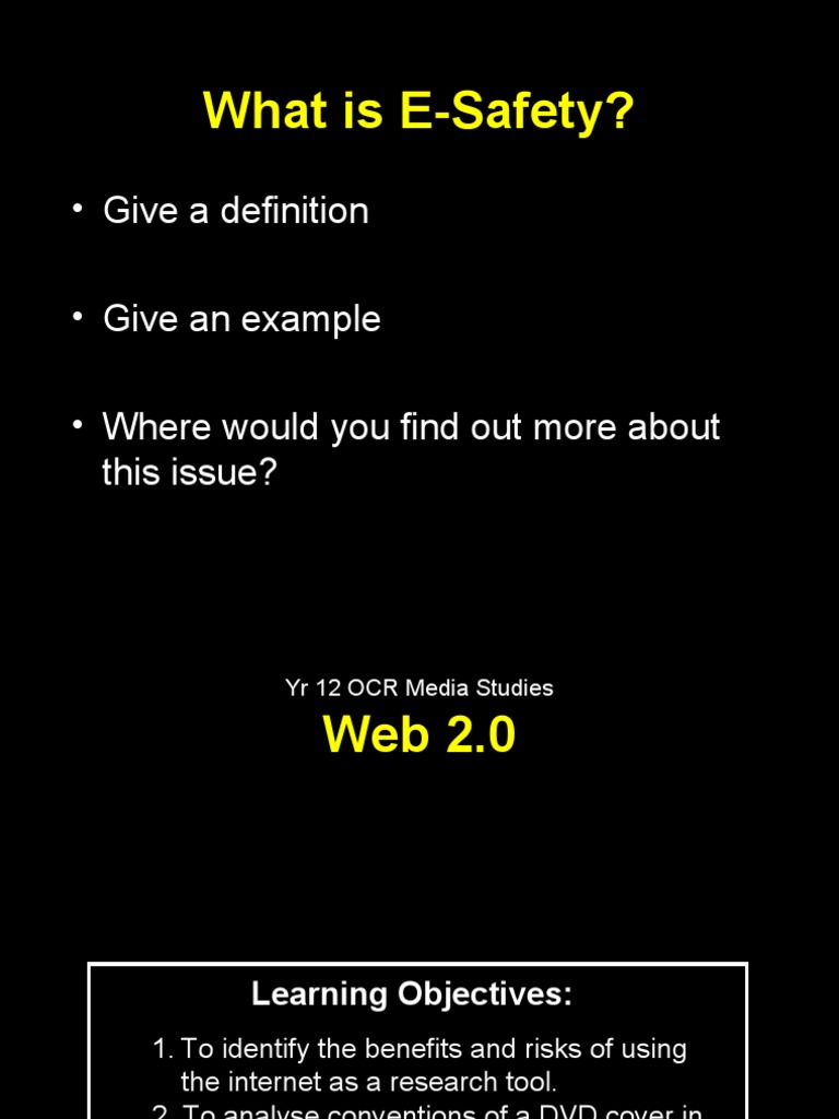Understanding E-Safety in Media Studies | PDF | Career & Growth | Art