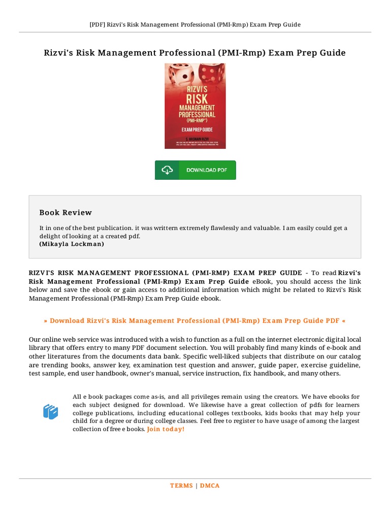 Read 9781502491527 Rizvi x27 S Risk Management Professional Pmi RMP ...