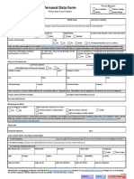 Personal Data Form: Please Type or Print Legibly