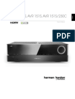 Manual Harman Kardon Avr 1510s Home Theater