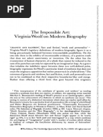 The Impossible Art: Virginia Woolf On Modern Biography - Elena Gualtieri