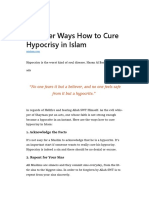 17 Ways To Cure Hypocrisy in Islam