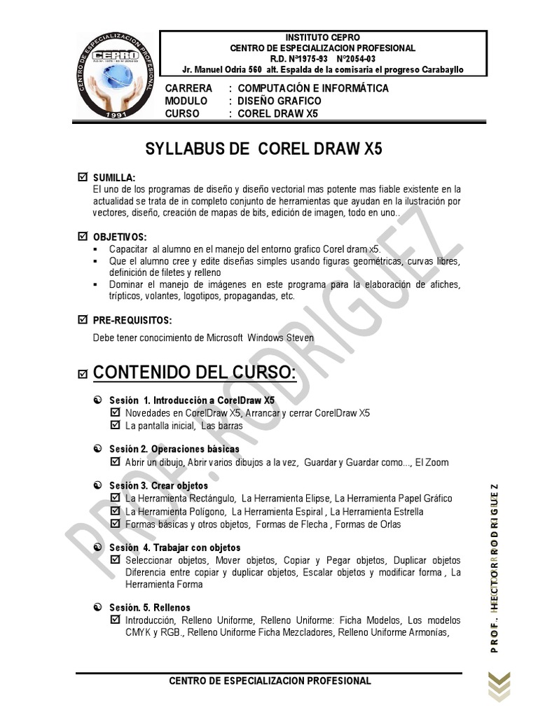 Temario de Corel Draw222 - 2 | PDF | Dibujo | Diseño