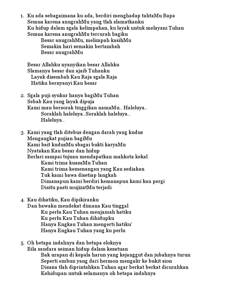 Ku Ada Sebagaimana Ku Ada