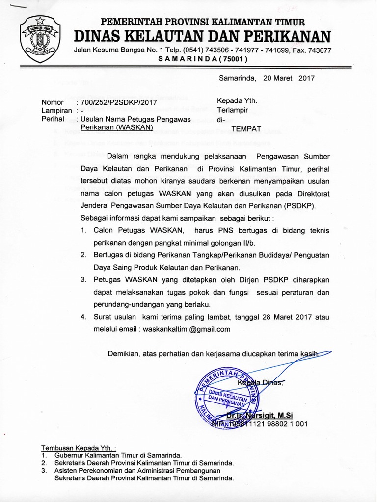 Usulan Petugas Waskan