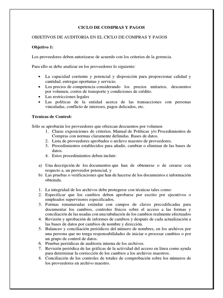 Ciclo de Compras y Pagos | PDF | Contabilidad | Calidad (comercial)