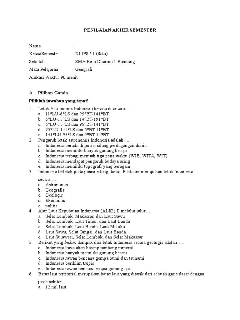 Soal Pilihan Ganda Cause And Effect Kelas 11 Contoh Soal