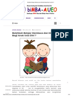 Bolehkah Belajar Membaca Dan Menulis Bagi Anak Usia Dini - PDF