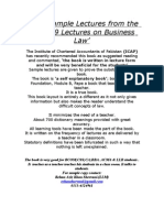Lectures From '99 Lectures on Business Law'