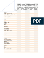 Home Supply Resource Spreadsheet