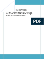 Procedimientos Almacenados Mysql