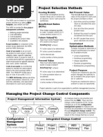 Project Selection Methods WBS Facts: Net Present Value Scoring Models