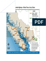 British Columbia Highways - Winter Tires or Carry Chains: South Coast Region