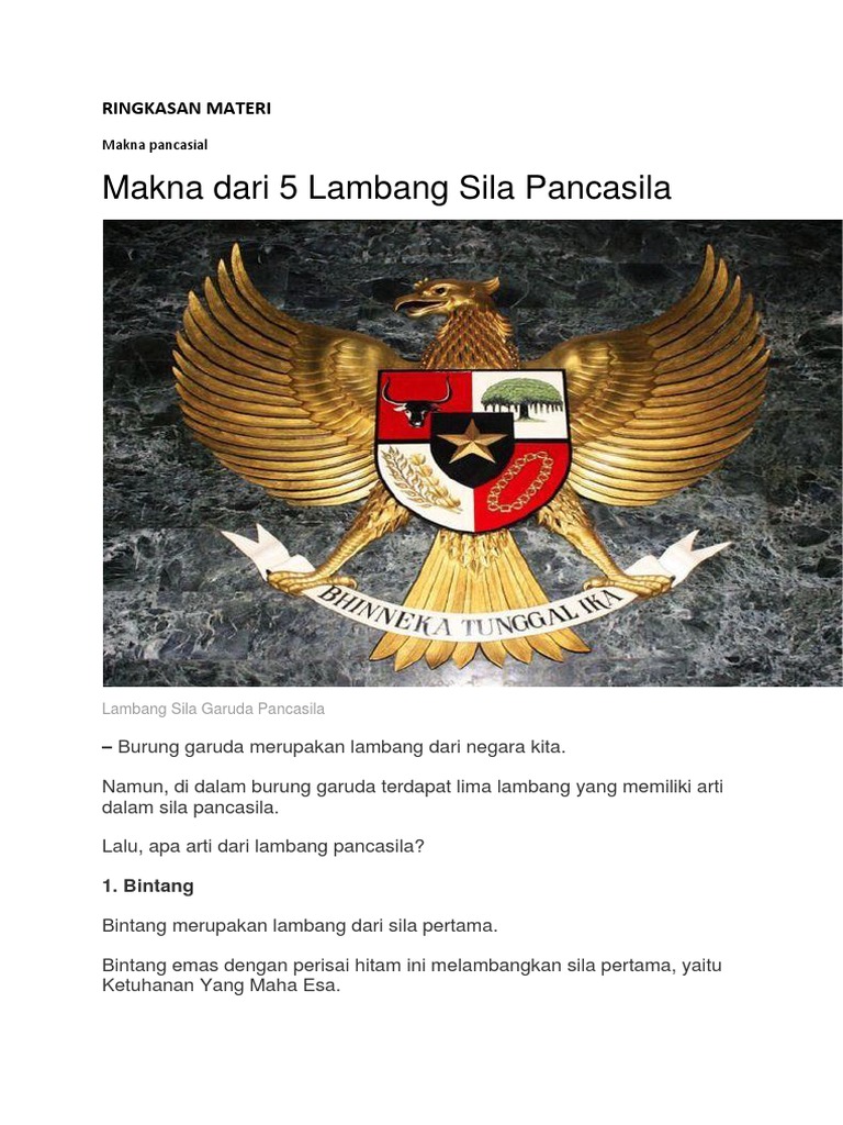 Apa Arti Simbol Sila Pertama Pancasila  Apa Bagaimana