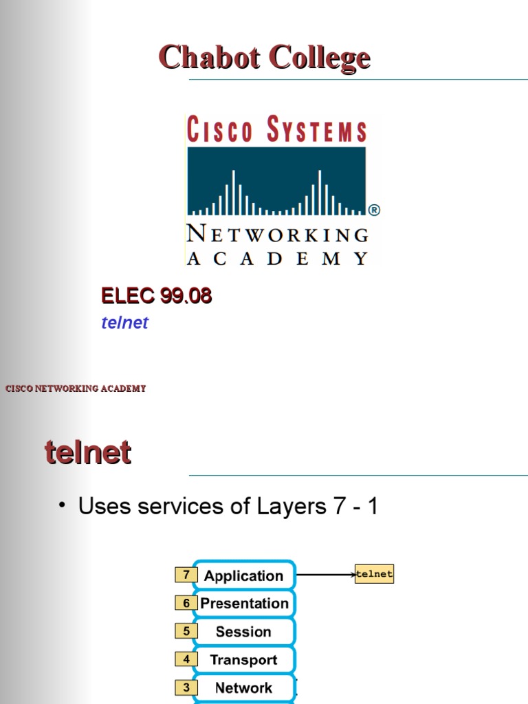 Telnet Basics for Cisco Routers | PDF | Router (Computing) | Computer ...