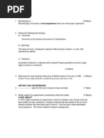 Microbiology Quiz - Basic