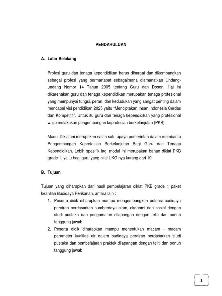 Modul Budidaya Perikanan Grade 1 Pdf