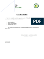 Schools Division of Isabela: Certification