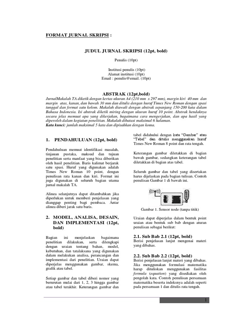 Format Jurnal Skripsi Pdf