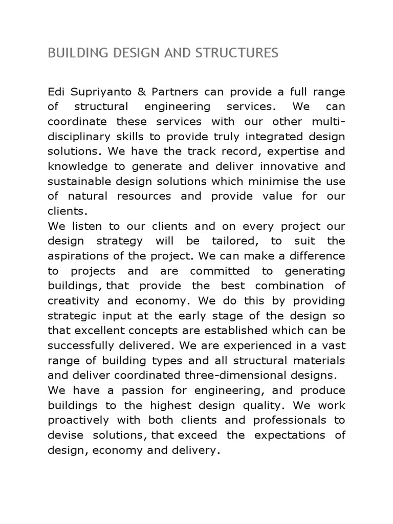 Structural Engineer Structural Designer Bali Pdf Design
