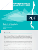 INE: Estimaciones y Proyecciones de La Población Chile 1992-2050