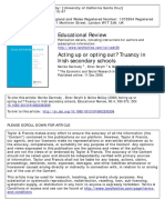 Acting Up or Opting Out? Truancy in Irish Secondary Schools