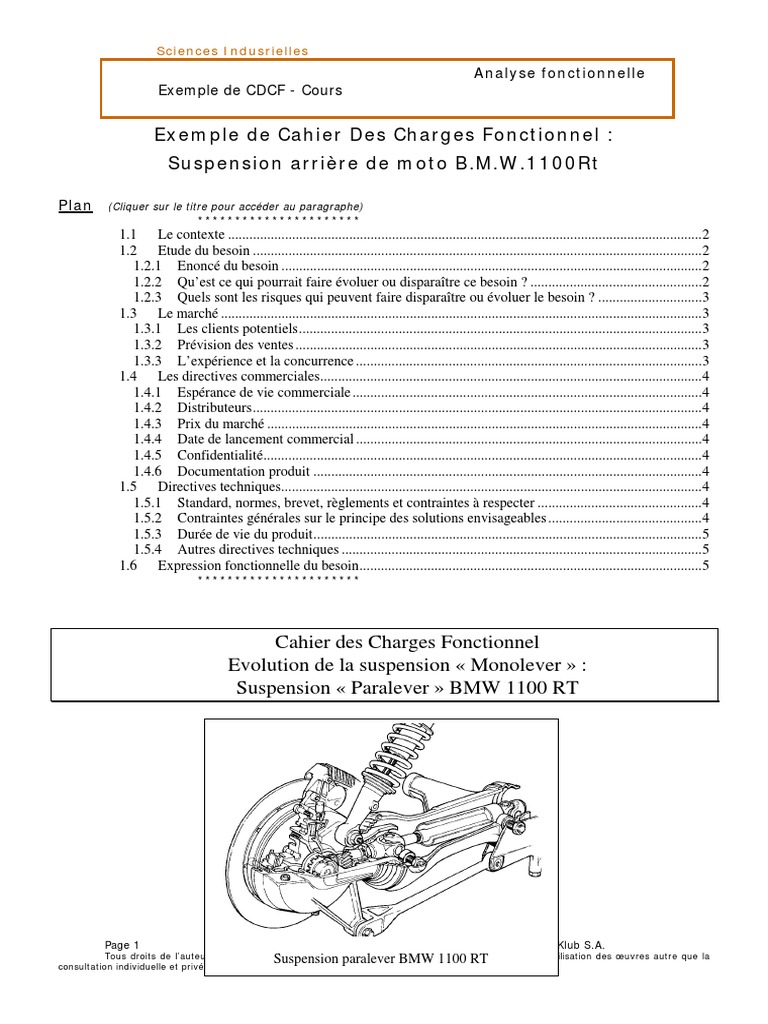 Cours Exemple De Cahier Des Charges Fonctionnel ED7
