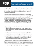 Severe Pain and Medical Cannabis
