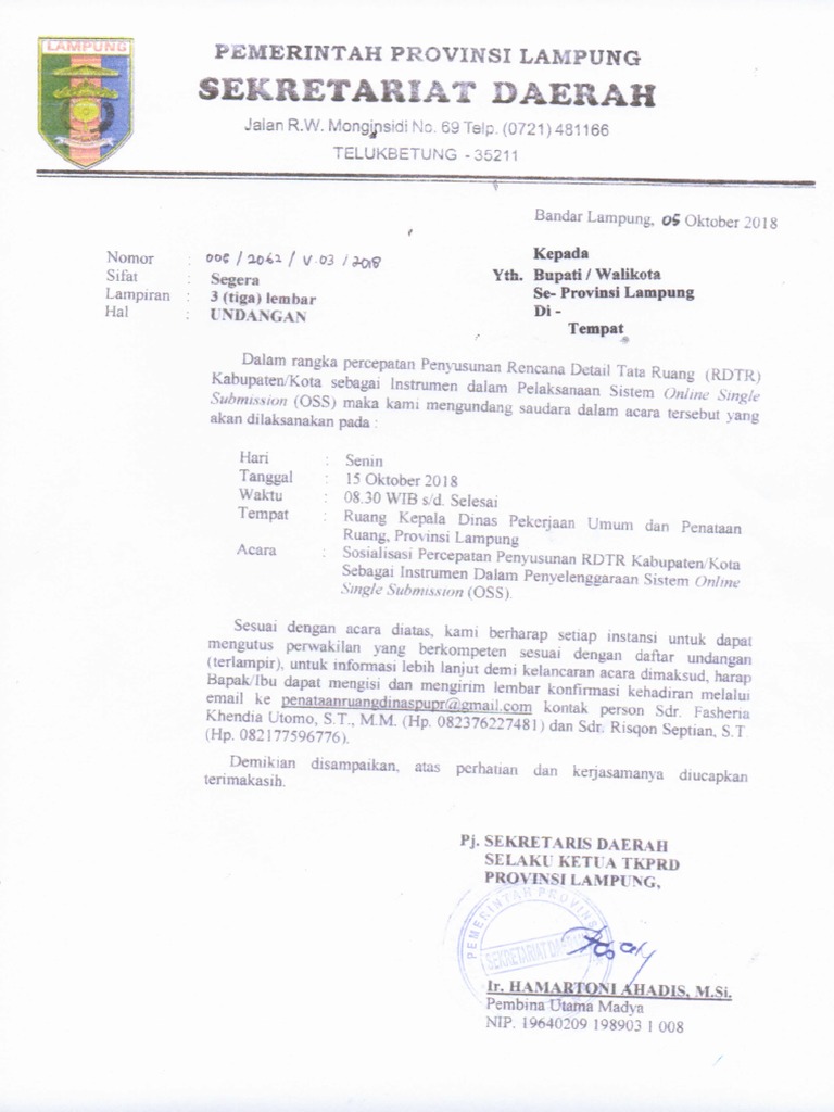 Contoh Undangan Sosialisasi | PDF