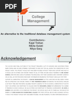 College Management: Contributors:-Kajal Trehan Nikita Gulati Nitya Garg