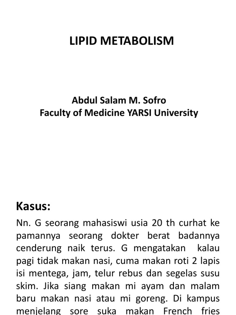 Understanding Lipid Metabolism Basics | PDF | Triglyceride | Lipid