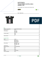9070T500D1 Product Data Sheet Transformer Control 500VA 240/480V-120V